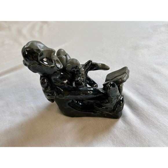 Unique Tribal Clay Statues Set of Three, Small, Signed, Unknown Signature - Picture 6 of 11